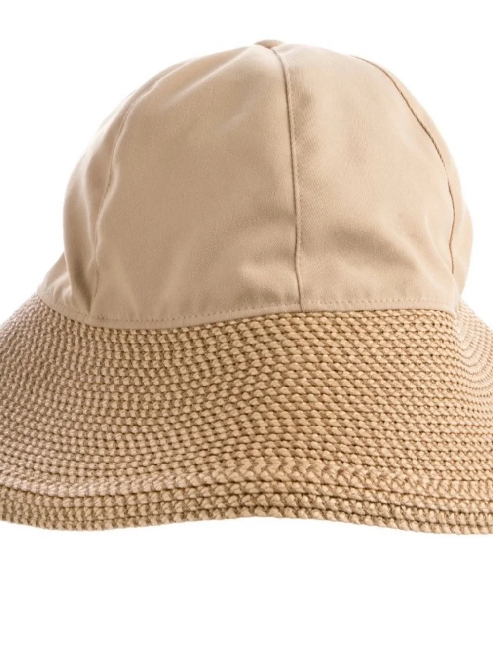 😎Eric Javits Wide Brim Straw Sun Hat : UPF 50+ (blocks 95% UVA/UVB rays)☀️ - Picture 4 of 6